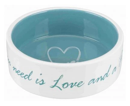 TRIXIE Keramiknapf Pet's Home 1,4l In Creme/blau 1 TRIXIE Keramiknapf Pet's Home 1,4l In Creme/blau