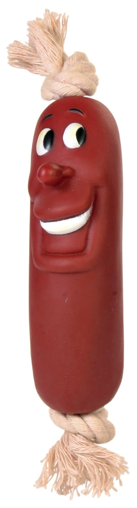 TRIXIE Hundespielzeug Würstchen Am Tau Vinyl 11cm 1 TRIXIE Hundespielzeug Würstchen Am Tau Vinyl 11cm