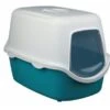 TRIXIE Katzentoilette Vico Mit Haube In Türkis/weiß
