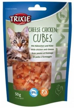 TRIXIE Katzensnack Premio Cheese Chicken Cubes 50g