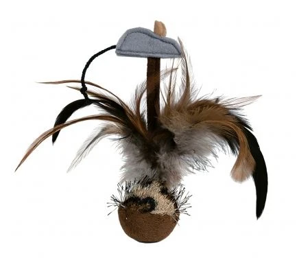 TRIXIE Katzenspielzeug Steh-auf-Federball 1 TRIXIE Katzenspielzeug Steh-auf-Federball