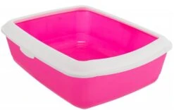 TRIXIE Katzentoilette Classic 37x15x47cm Mit Rand In Pink