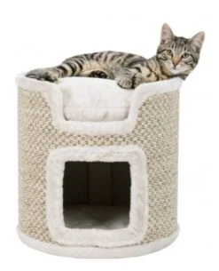 TRIXIE Cat Tower Ria 37cm In Lichtgrau/natur