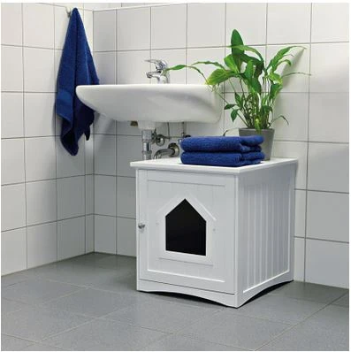 TRIXIE Katzenhaus 49x51x51cm In Weiß 2 TRIXIE Katzenhaus 49x51x51cm In Weiß – Bild 2