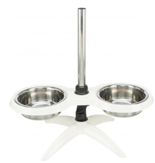 TRIXIE Verstellbare Hundebar 2 X 2,4l In Weiß 2 TRIXIE Verstellbare Hundebar 2 X 2,4l In Weiß – Bild 2