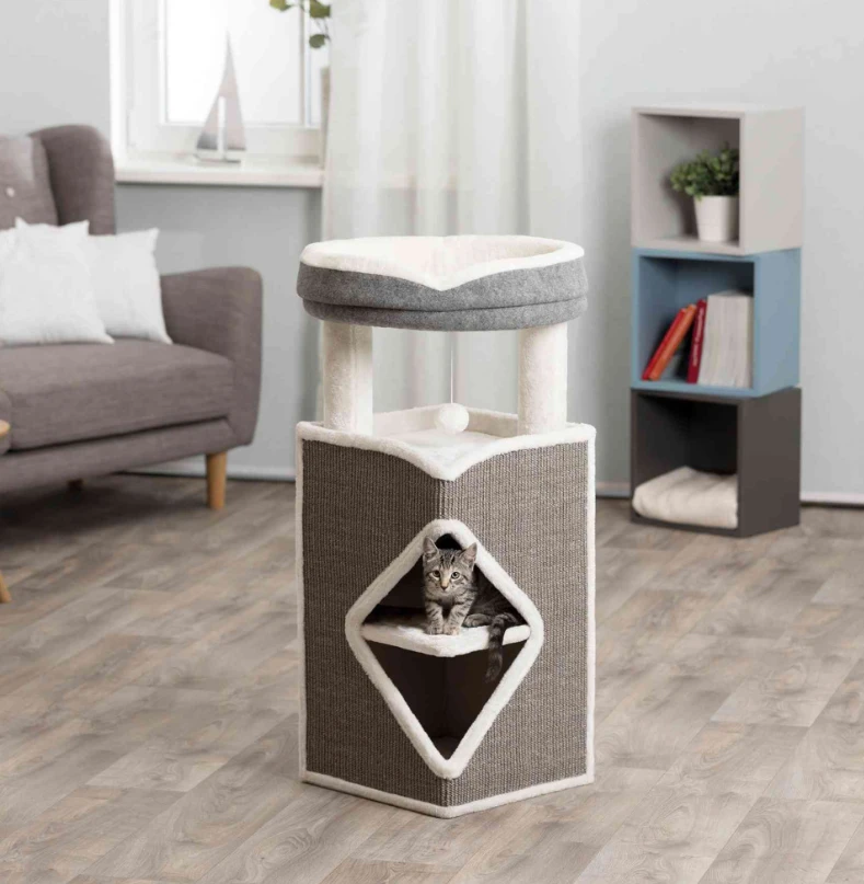 TRIXIE Cat Tower Arma 98cm Grau/blau 3 TRIXIE Cat Tower Arma 98cm Grau/blau – Bild 3