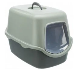 TRIXIE "Be Eco" Katzentoilette Vico Mit Haube In Anthrazit/grau-grün