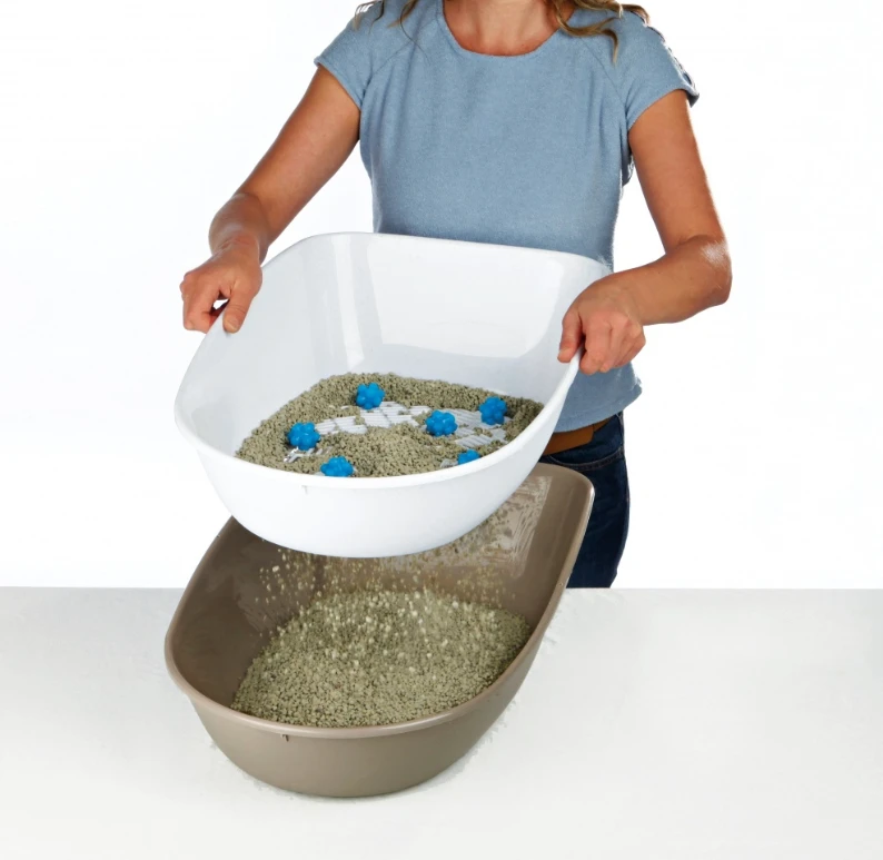 Trixie Katzentoilette Berto - Hellblau Und Anthrazit 4 Trixie Katzentoilette Berto - Hellblau Und Anthrazit – Bild 4