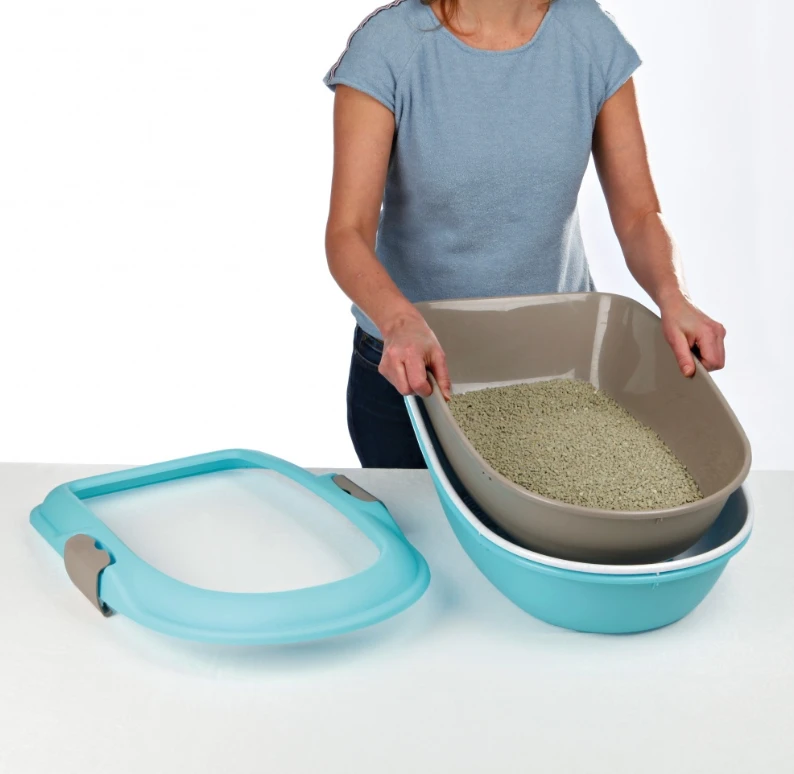 Trixie Katzentoilette Berto - Hellblau Und Anthrazit 7 Trixie Katzentoilette Berto - Hellblau Und Anthrazit – Bild 7