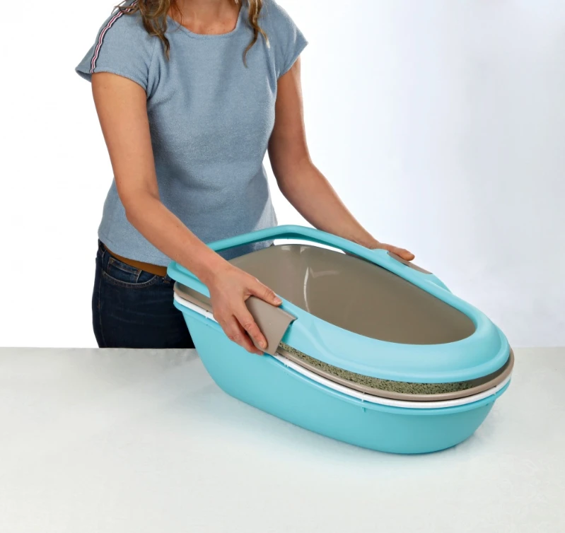 Trixie Katzentoilette Berto - Hellblau Und Anthrazit 8 Trixie Katzentoilette Berto - Hellblau Und Anthrazit – Bild 8