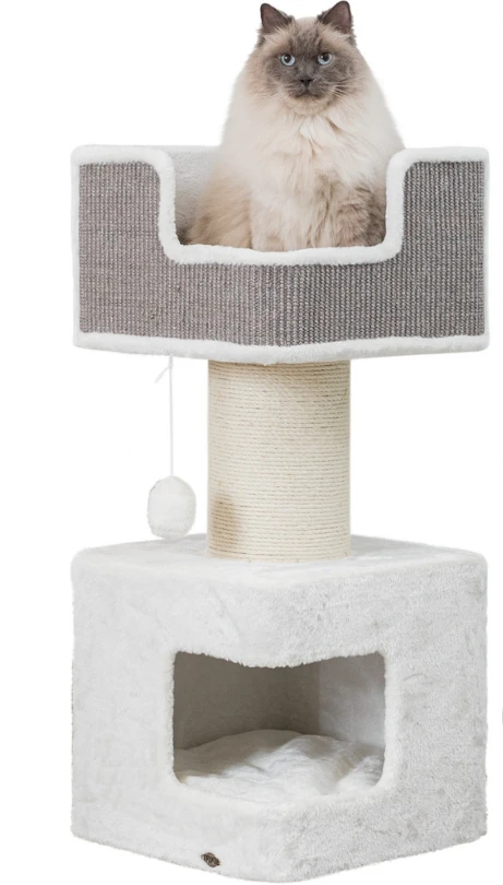 TRIXIE Kratzbaum Ava 86cm In Weiß 1 TRIXIE Kratzbaum Ava 86cm In Weiß