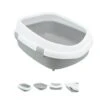 Trixie Katzentoilette Primo XL Mit Rand Grau/weiss